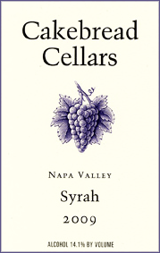 Cakebread 2009 Syrah