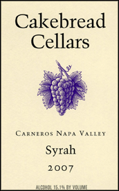 Cakebread 2007 Syrah