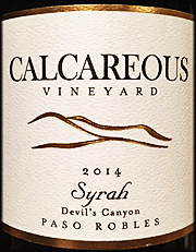 Calcareous 2014 Devil's Canyon Syrah