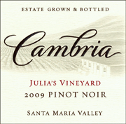 Cambria 2009 Julia's Pinot Noir