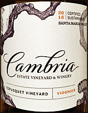 Cambria 2016 Tepusquet Vineyard Viognier
