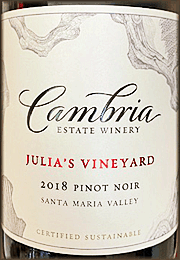 Cambria 2018 Julia's Vineyard Pinot Noir