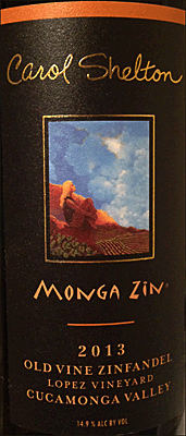 Carol Shelton 2013 Monga Zin Zinfandel