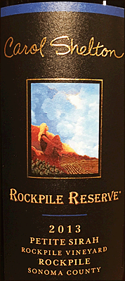 Carol Shelton 2013 Rocky Reserve Petite Sirah