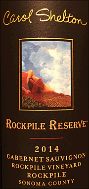 Carol Shelton 2014 Rockpile Reserve Cabernet Sauvignon