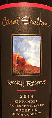 Carol Shelton 2014 Rocky Reserve Zinfandel