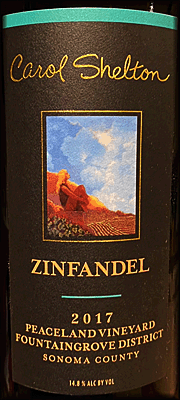 Carol Shelton 2017 Peaceland Zinfandel