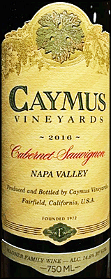 Caymus 2016 Cabernet Sauvignon