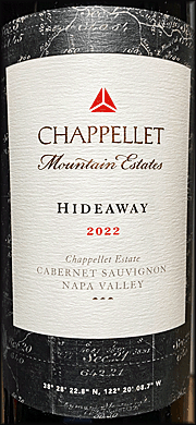 Chappellet 2022 Hideaway Cabernet Sauvignon