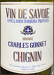 Charles Gonnet 2020 Vin de Savoie Chignin