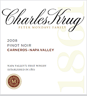 Charles Krug 2008 Pinot Noir