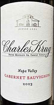 Charles Krug 2023 Napa Valley Cabernet Sauvignon