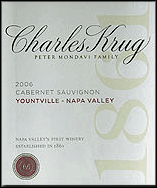 Charles Krug 2006 Yountville Cabernet