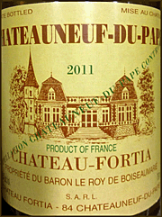 Chateau Fortia 2011 Chateauneuf du Pape Blanc