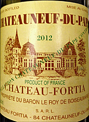 Fortia 2012 Chateauneuf du Pape Blanc