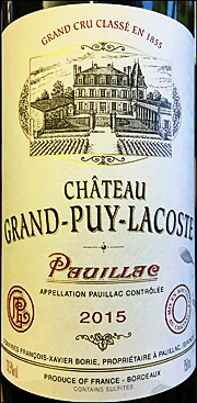 Chateau Grand Puy Lacoste 2015