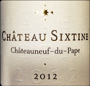 Chateau Sixtine 2012 Chateauneuf du Pape