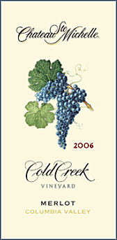 Chateau Ste Michelle 2006 Cold Creek Merlot