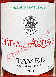 Chateau d'Aqueria 2021 Rose Tavel