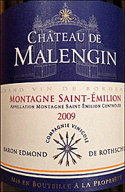 Chateau de Malengin 2009 Montagne Saint Emilion