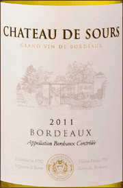 Chateau de Sours 2011 Grand Vin de Bordeaux