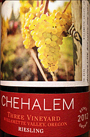 Chehalem 2012 Three Vineyard Riesling