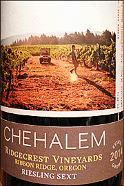 Chehalem 2014 SEXT Riesling