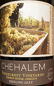 Chehalem 2015 SEXT Riesling