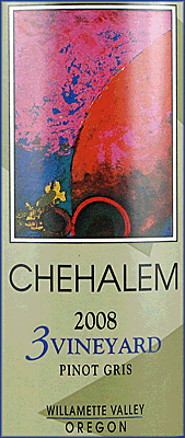 Chehalem 2008 Three Vineyard Pinot Gris
