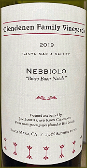 Clendenen Family 2019 Bricco Buon Natale Nebbiolo