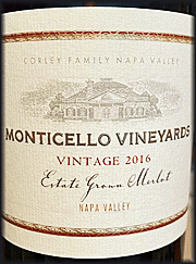 Monticello 2016 Merlot