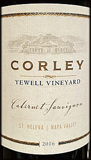 Corley 2016 Yewell Cabernet Sauvignon