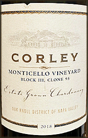 Corley 2018 Block III - Clone 95 Chardonnay