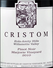 Cristom 2010 Marjorie Pinot Noir