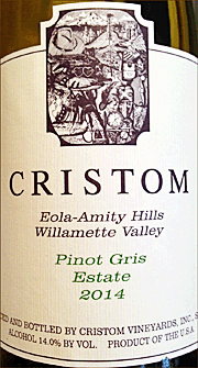 Cristom 2014 Pinot Gris