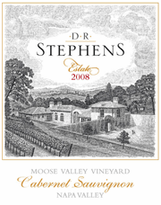 D R Stephens 2008 Moose Valley Cabernet