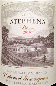 D R Stephens 2010 Moose Valley Cabernet Sauvignon