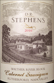 D R Stephens 2010 Walther River Block Cabernet