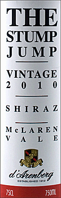 d'Arenberg 2010 Stump Jump Shiraz