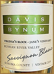 Davis Bynum 2019 Virginia's Block Sauvignon Blanc