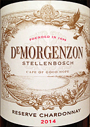 De Morgenzon 2014 Reserve Chardonnay
