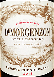 De Morgenzon 2015 Reserve Chenin Blanc