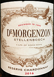 De Morgenzon 2016 Reserve Chardonnay