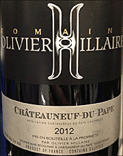 Olivier Hillaire 2012 Chateauneuf du Pape