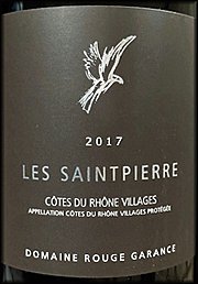 Domaine Rouge Garance 2017 Les Saintpierre