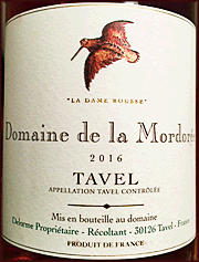 Domaine de la Mordoree 2016 La Dame Rousse Tavel Rose