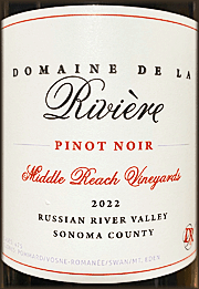 Domaine de la Riviere 2022 Middle Reach Vineyards Pinot Noir