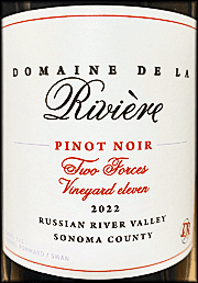 Domaine de la Riviere 2022 Two Forces Pinot Noir
