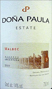 Dona Paula 2009 Malbec