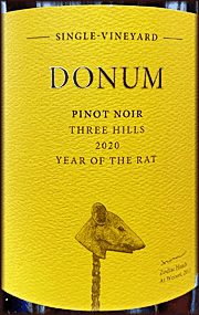 Donum 2020 Three Hills Pinot Noir